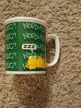 Garfield Green 'ZZZ' Comic Strip Ceramic Coffee Mug